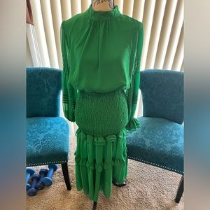 Chiffon Green Dress
